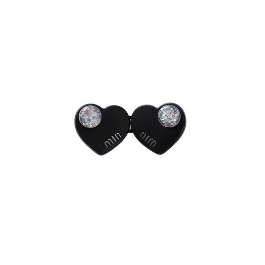 Cora negro con diamantes