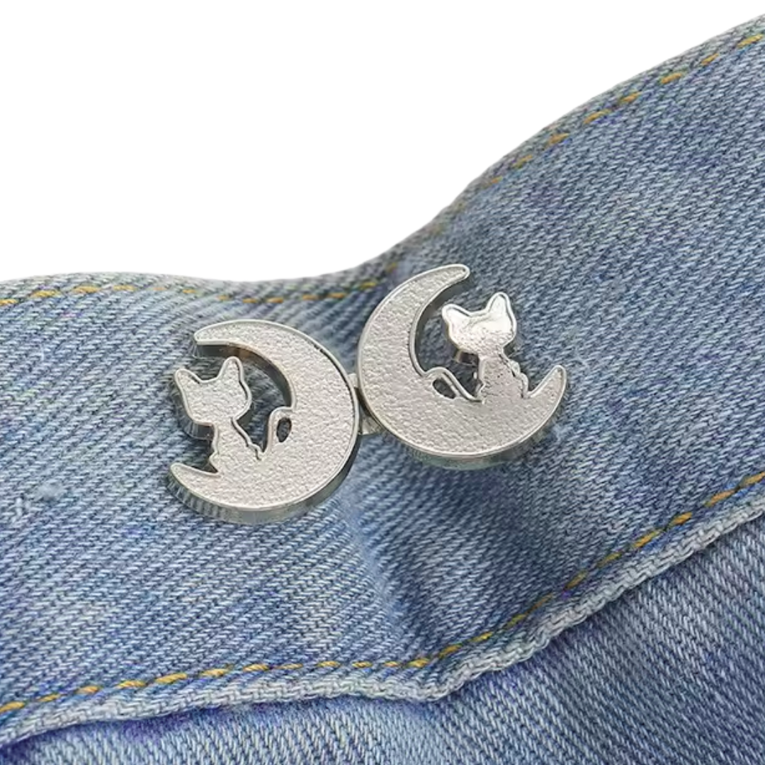 Luna y gato plata